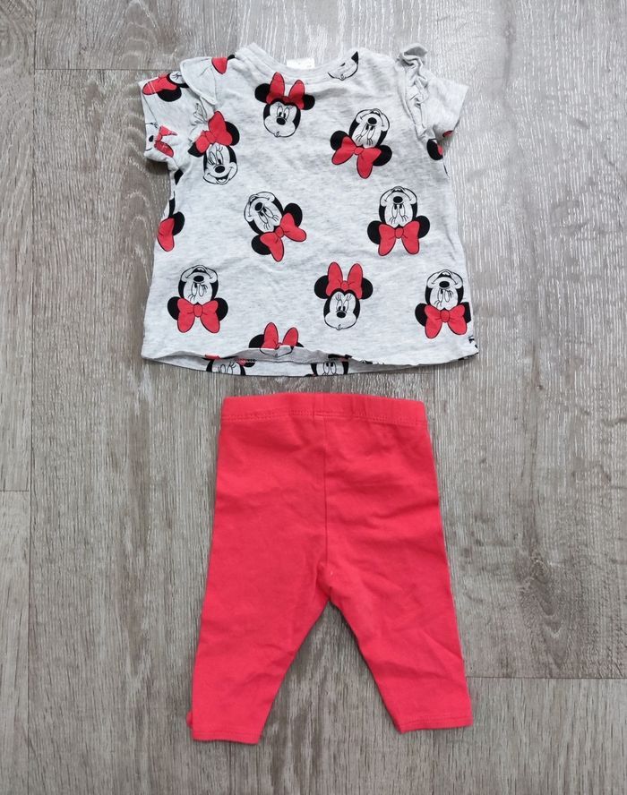 Ensemble legging/t-shirt Minnie, bébé filles 1 mois, neuf - photo numéro 2