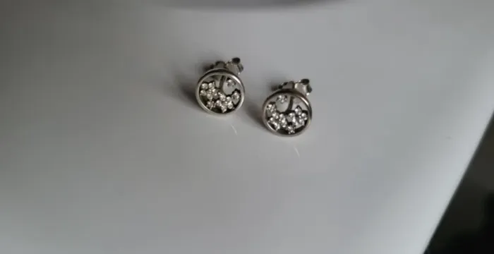 Boucles d'oreilles rondes à fleur