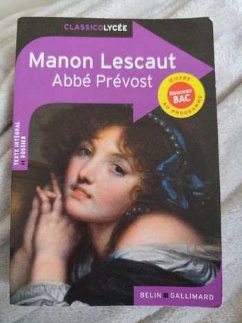 Livre Manon Lescaut abbé Prevost