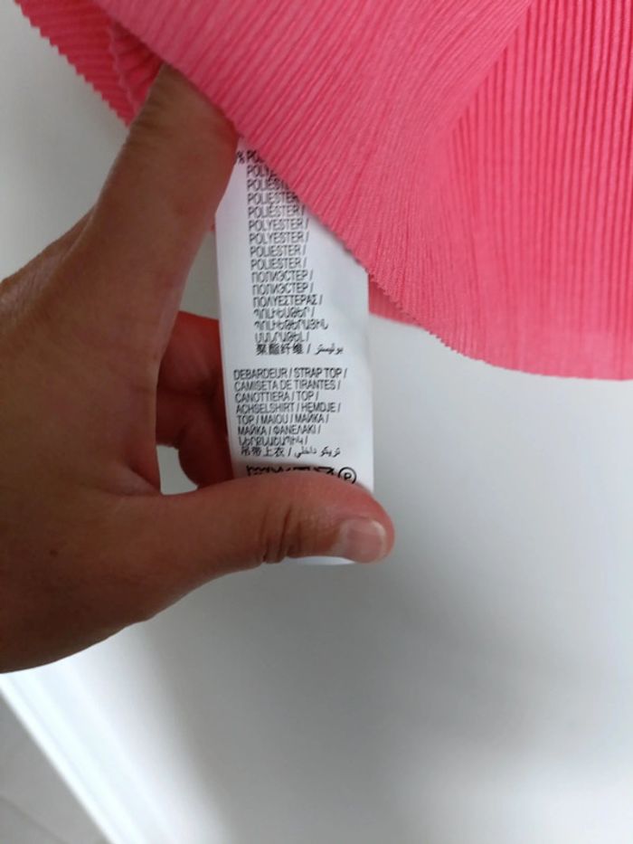 Top Rose col a boutons Légère Kiabi Taille 36 – Polyester – Très bon état - photo numéro 6