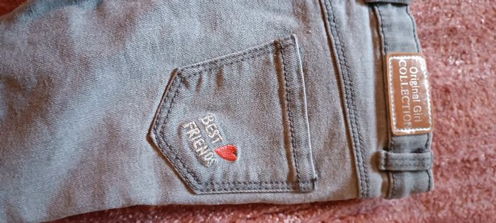 Slim taille haute gris clair fille - photo numéro 4