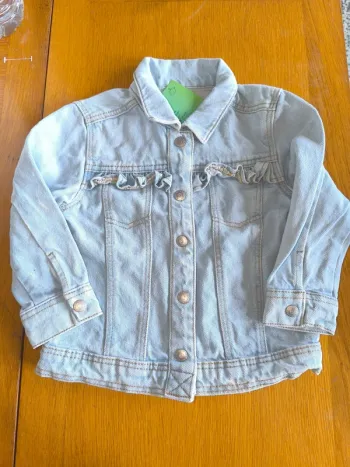 318296 veste en jeans bleu clair fille 24 mois kiabi