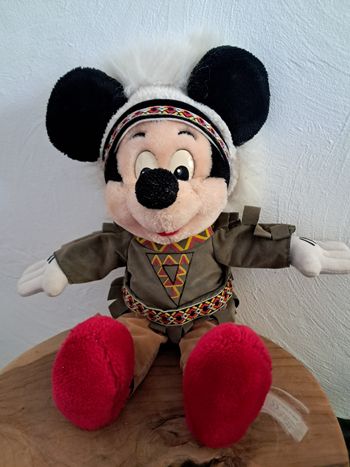 Peluche Mickey Mouse Indien Euro Disney Disneyland vintage 40 cm