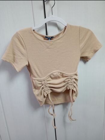 T-shirt  côtelé resserrable