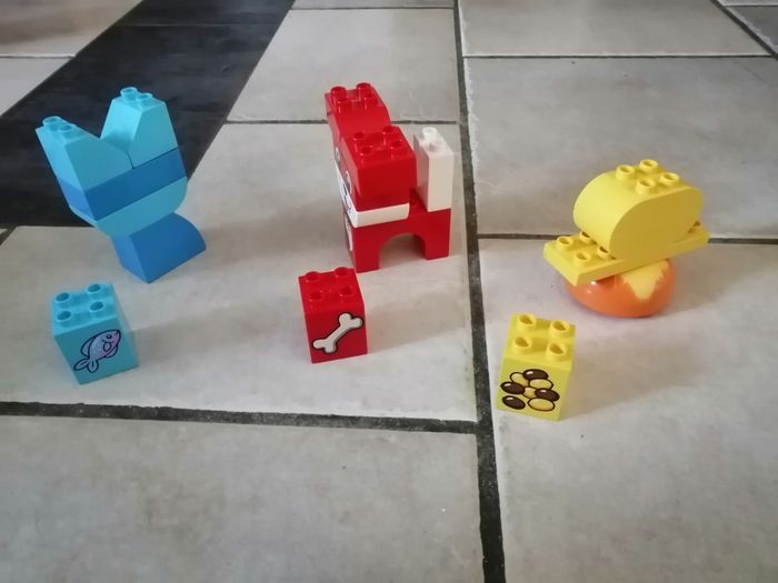 Lego Duplo animaux chien chat poussin - photo numéro 2
