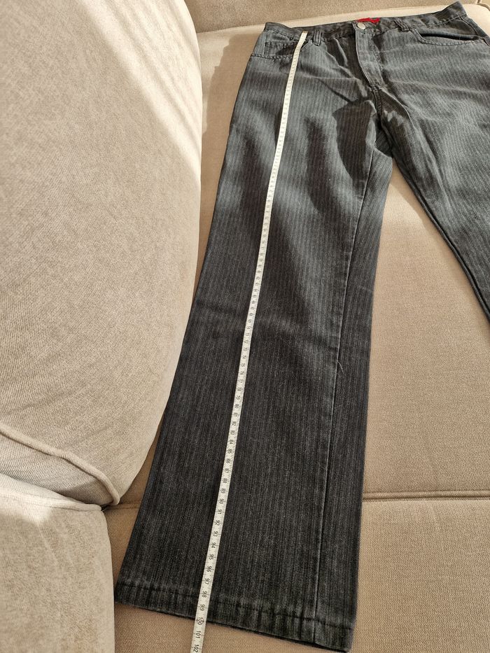 Pantalon homme noir à rayures grises Tissaia - photo numéro 9