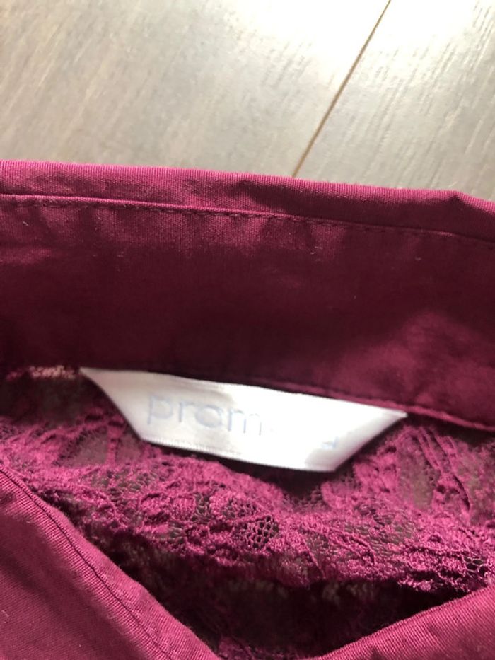 Chemisier prune promod taille 36 en dentelle y2k - photo numéro 5