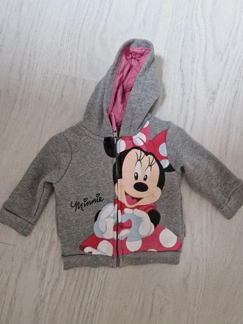 Sweat zippé à capuche Minnie disney 12m