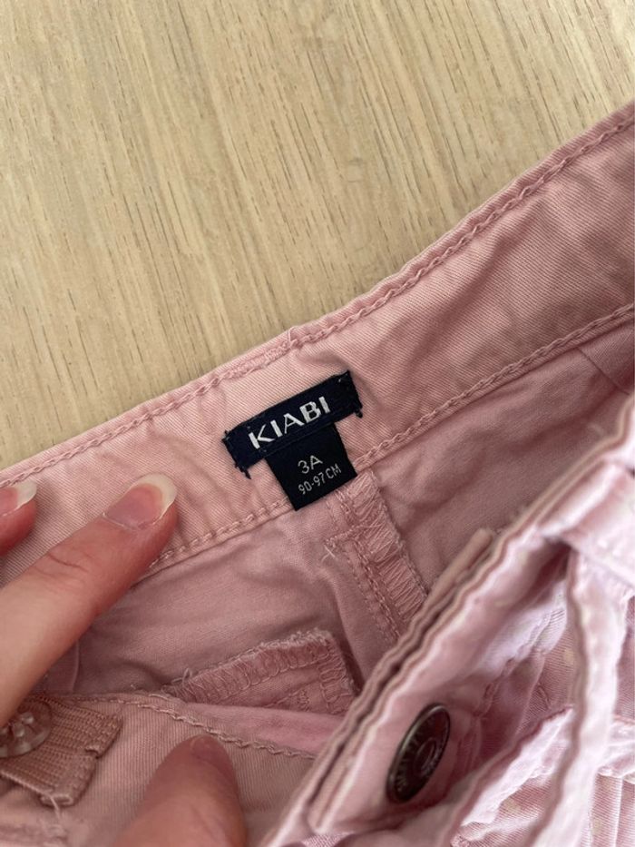 Short coton rose à pois blancs fille taille 3 ans 36 mois - photo numéro 3