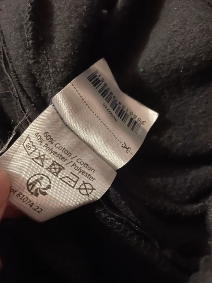 Pantalon jogging noir molleton - Rivaldi Black - S - photo numéro 7