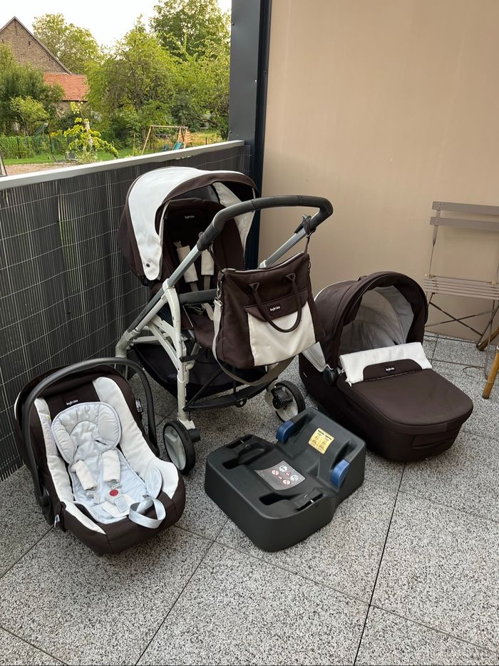 Poussette trio + base siège auto Inglesina