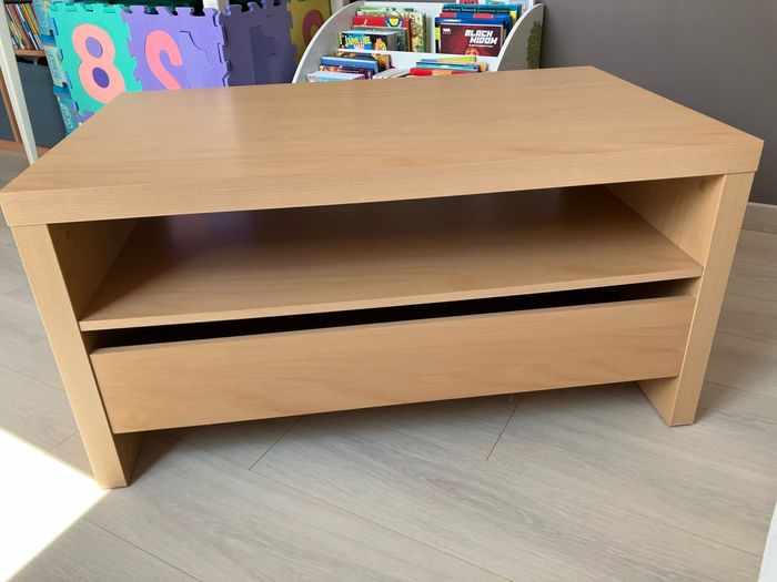 Meuble bas hêtre 100x60,5x50,5 cm - photo numéro 6