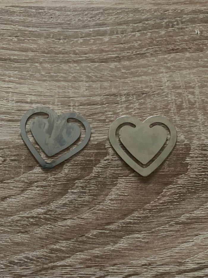 2 marque pages coeurs