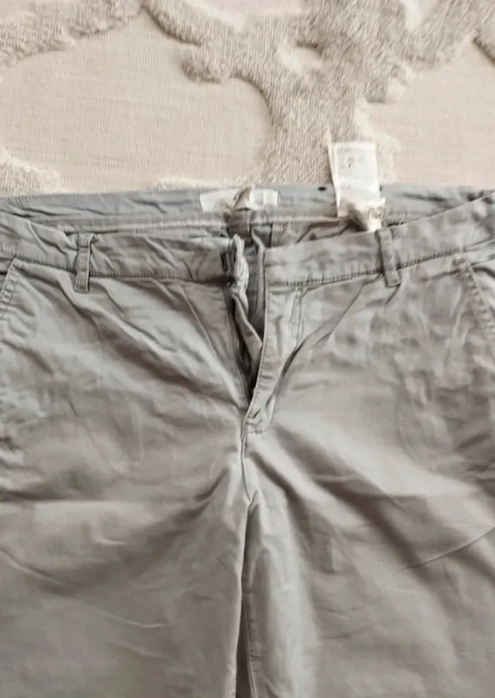 pantalon gris logg h&m coupe droite taille 38 - photo numéro 2