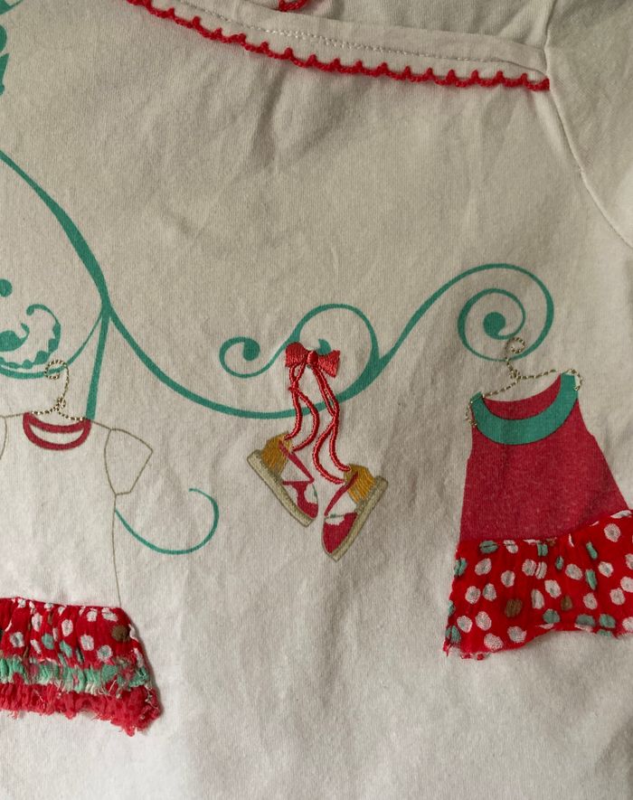 Tee-shirt col croisé avec broderie taille 18 mois - photo numéro 2