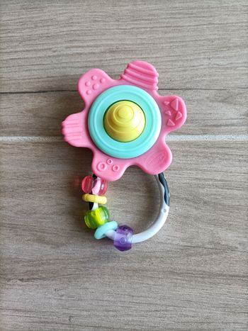 Hochet fleur anneau de dentition bébé Infantino TBE
