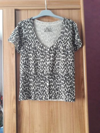 Haut manches courtes tigré