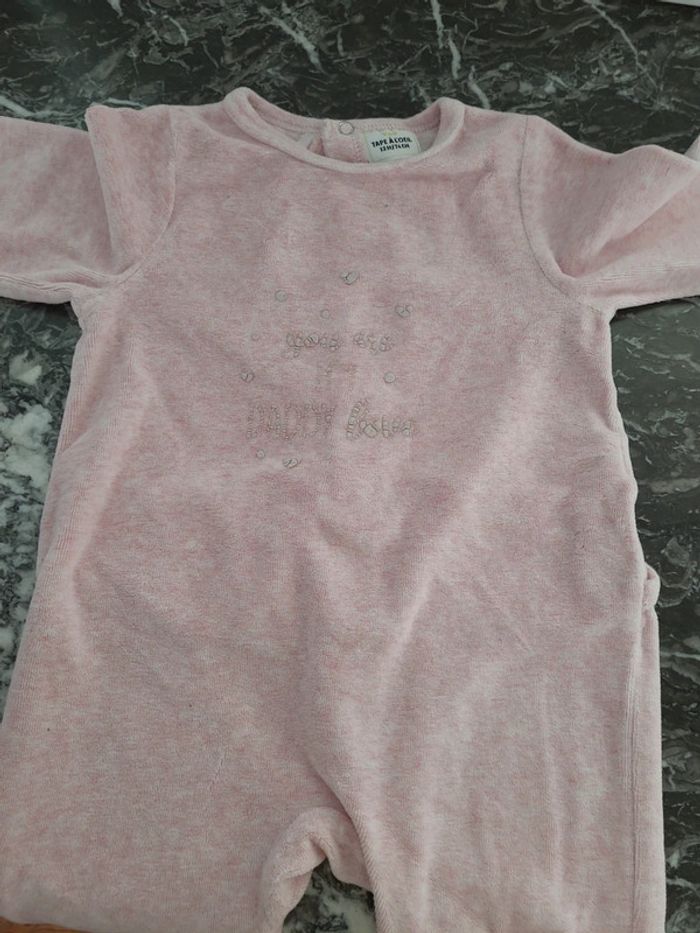 Pyjama velours tape à l'œil t.12 mois - photo numéro 2