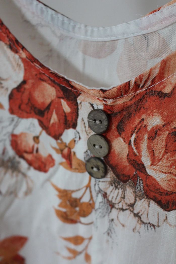 Débardeur fleurs oranges - photo numéro 2