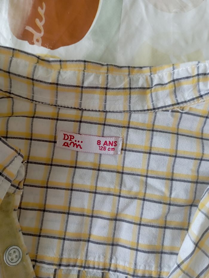 Chemise à petit carreaux manches longues Dpam 8 ans neuf 4€ - photo numéro 2