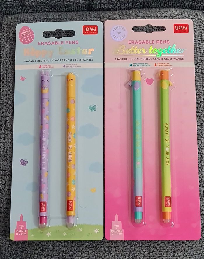 Legami Saint Valentin 2026 Oiseaux Inséparables Amoureux + Pâques 2025 Lapin Poussin = 2 Sets Neufs - photo numéro 3