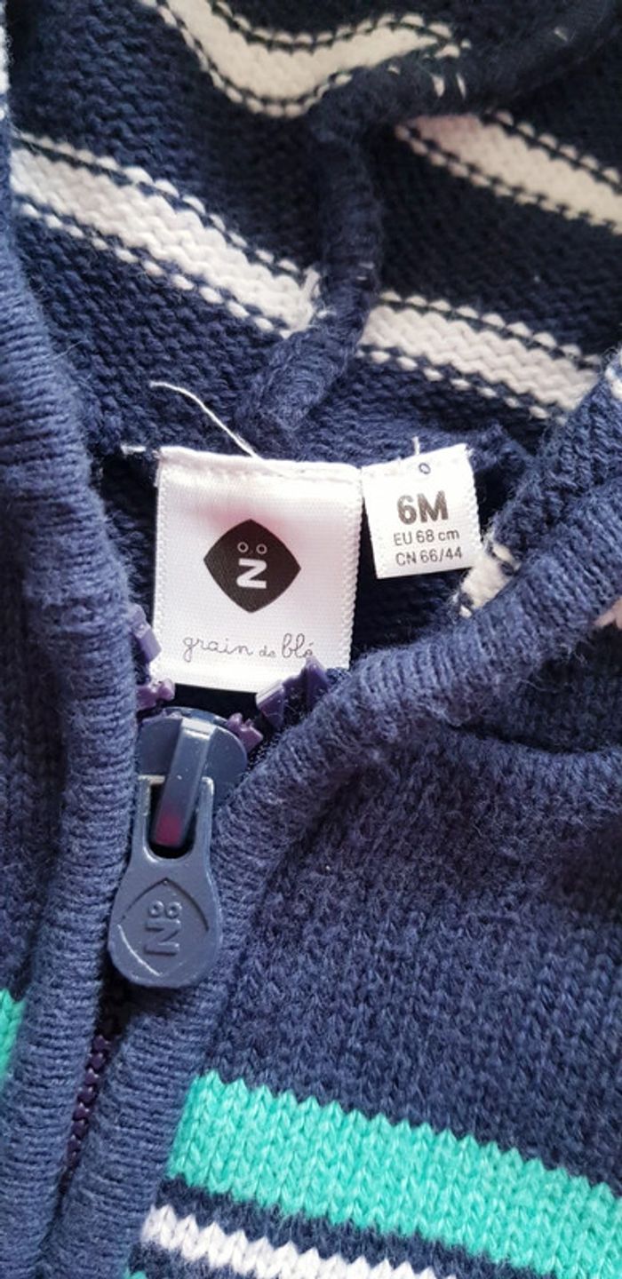 Gilet Z grain de blé 6 mois - photo numéro 2