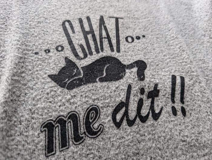 Pull léger gris chiné chat - 4A - La Halle - photo numéro 3