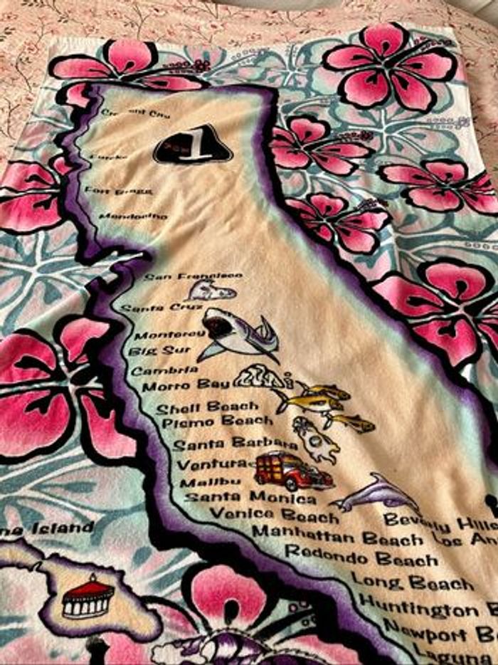 Grande serviette de plage 🏖️ Californie - photo numéro 3
