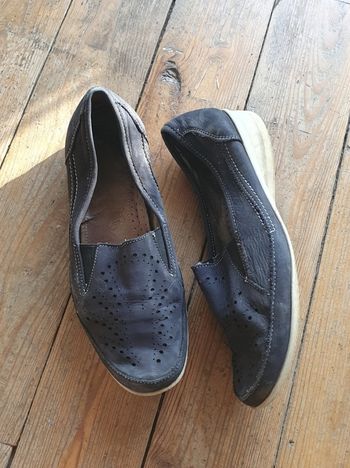 Paire de mocassins bleu marine gris 39