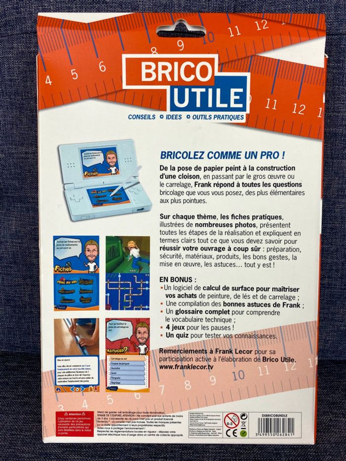 Pack Nintendo DS Jeu Brico Utile + Mètre Ruban à mesurer NЕUF - photo numéro 3