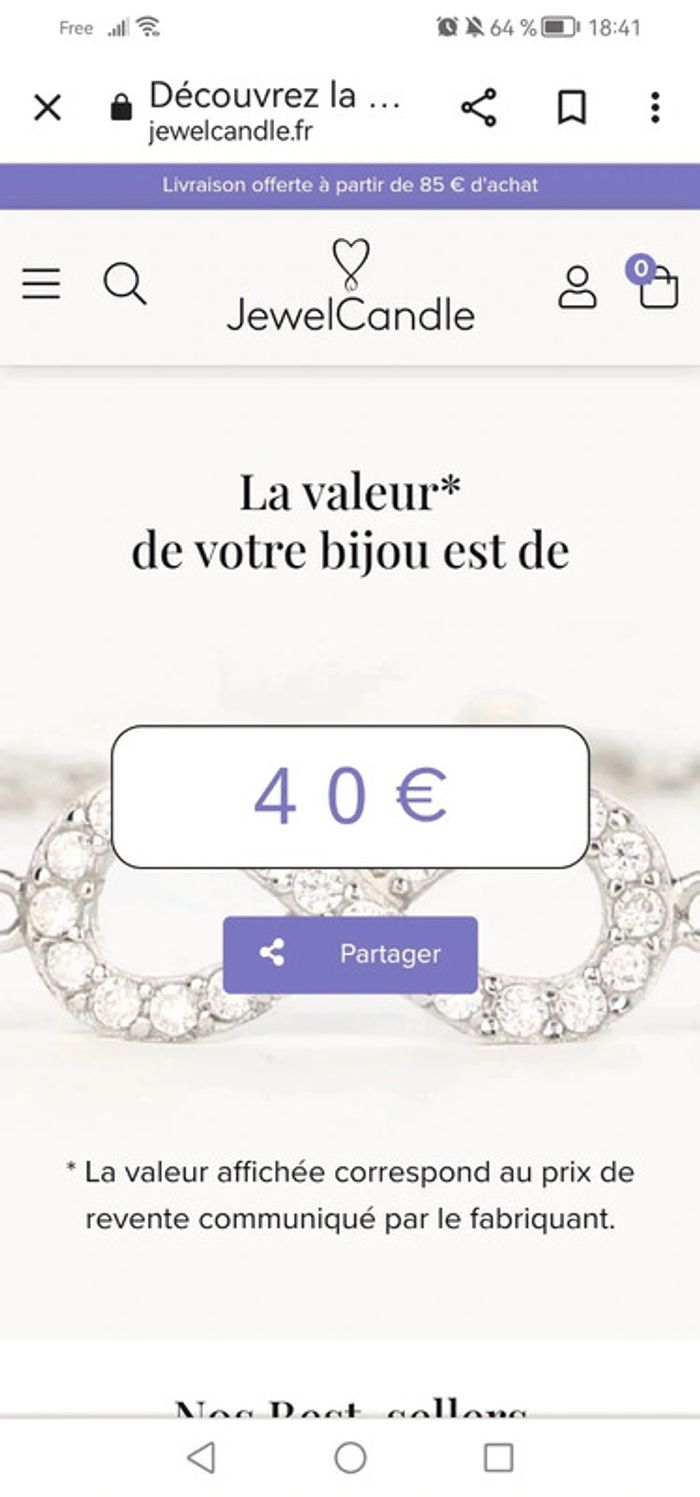 Collier pendentif jewel candle - photo numéro 8