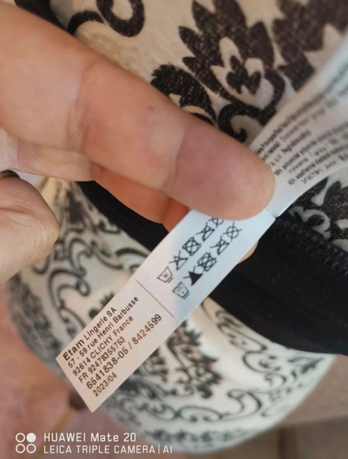 💕joli Haut de Maillot de Bain Noir Etam Futurista - Papillons Scintillants femme TM /38 💕 - photo numéro 8