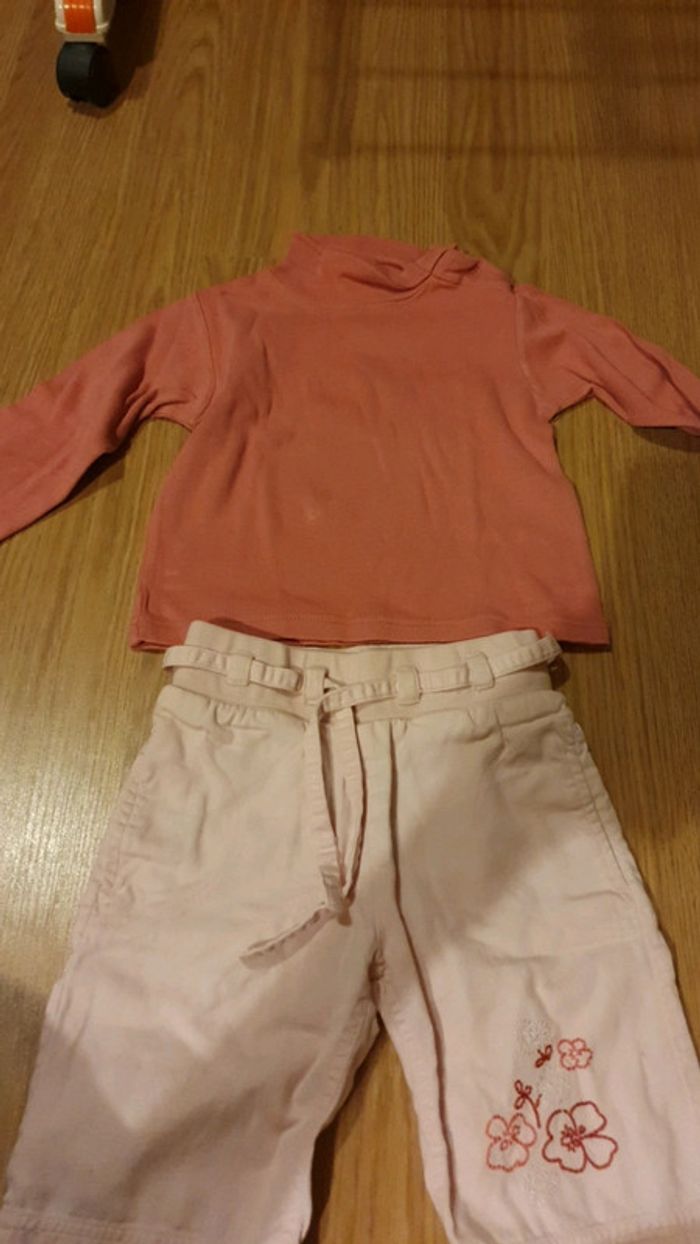 ensemble 18 mois rose