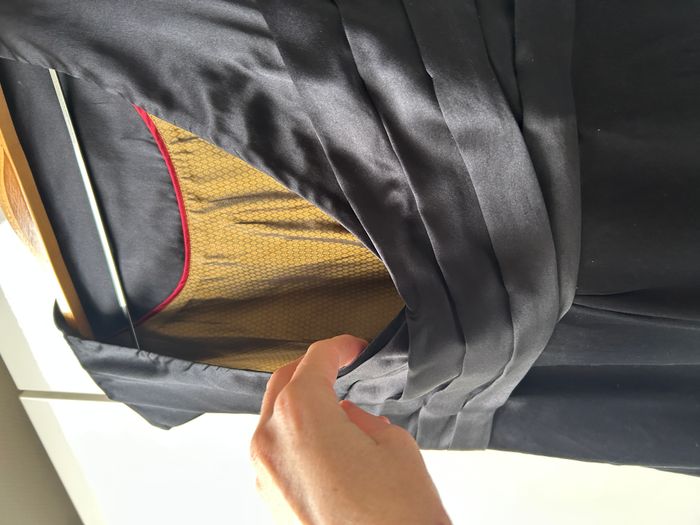 Robe doublée satinée noire - Taille XS - photo numéro 2