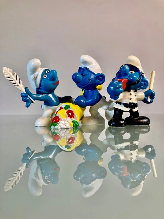 Lot 3 figurines Schtroumpfs Vintages - photo numéro 17