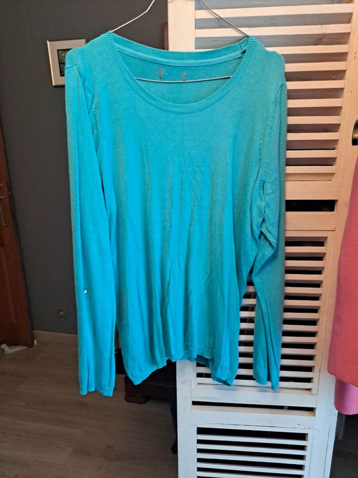 pull turquoise - photo numéro 3