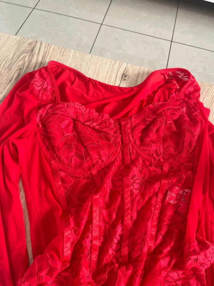 Superbe body sexy shein rouge taille L neuf - photo numéro 3