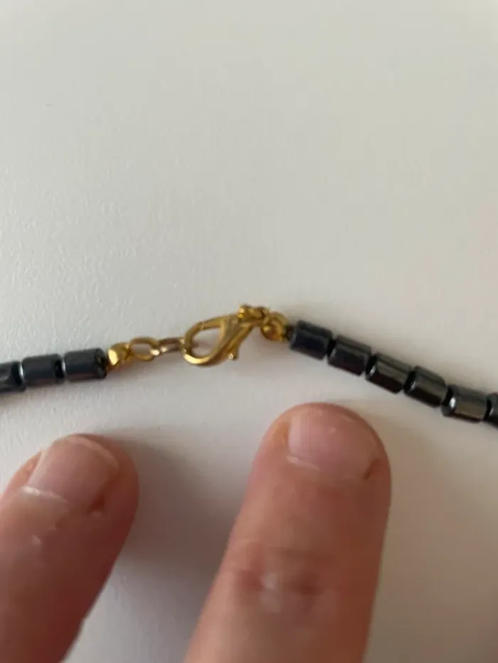 Collier hématite Tube+Coeur - photo numéro 3