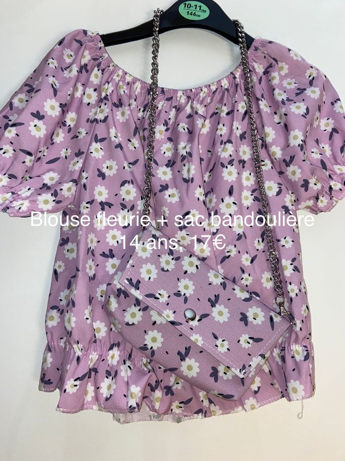 Blouse + sac bandoulière assorti