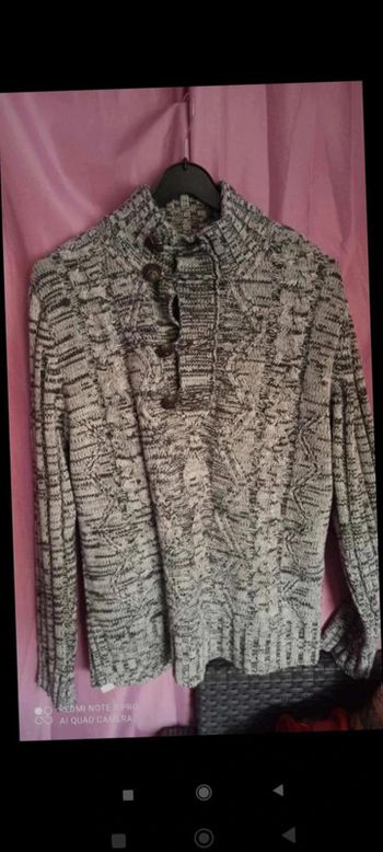 Pull  homme wasabi taille  m gris  chiné