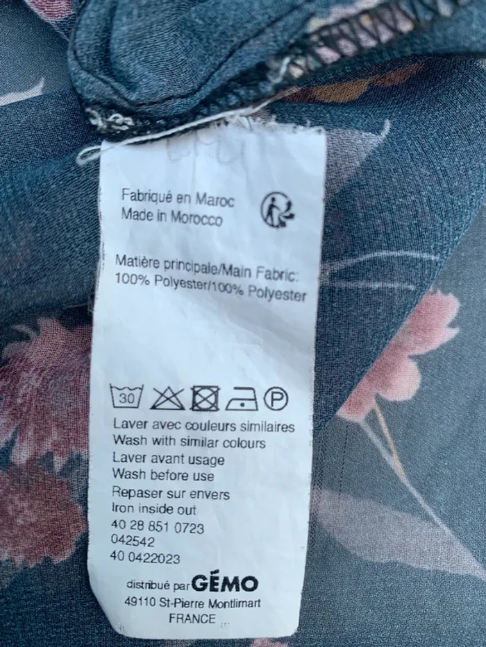 Tunique Gemo transparente fleuri taille44 - photo numéro 9