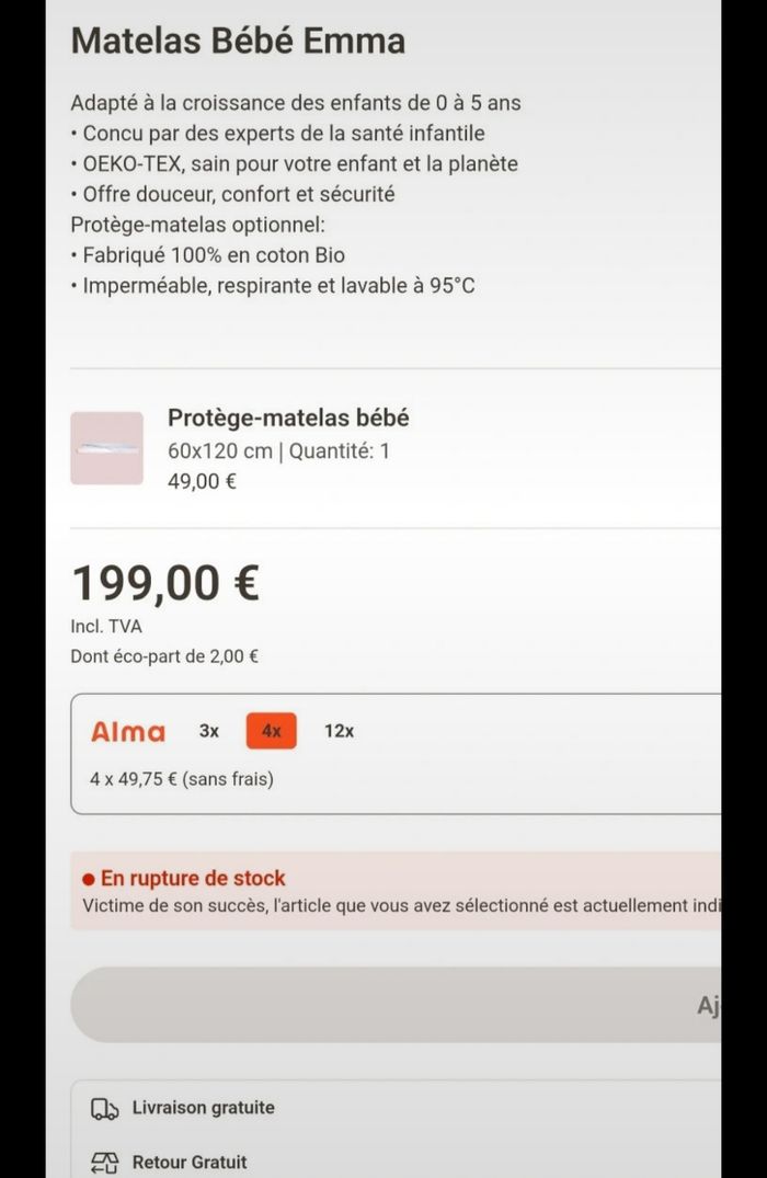 Matelas pour lit a barreaux emma matelas - photo numéro 10