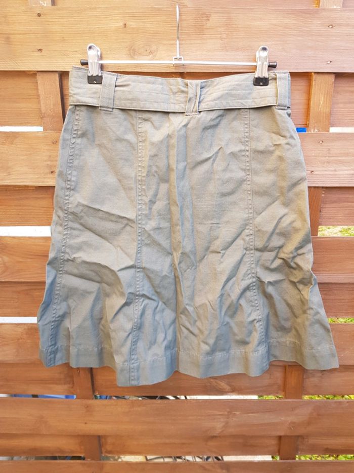 Jupe trapèze avec ceinture 100%coton - photo numéro 3