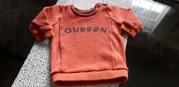 Pull couleur rouille 12 mois