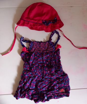 Combishort violette avec Chapeau assorti Sergent Major