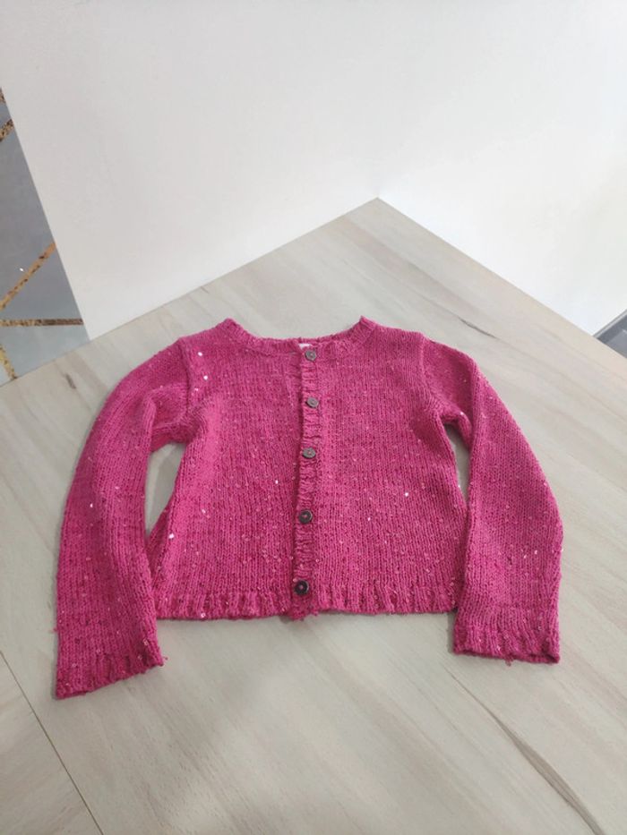 Gilet rose fille à sequins 3 ans 36 mois Confetti