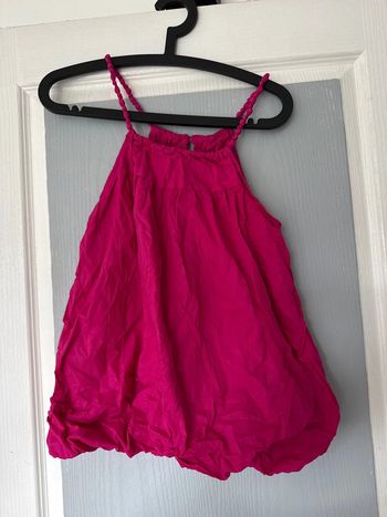 Débardeur rose effet boule bretelle taille 3 femme cache cache