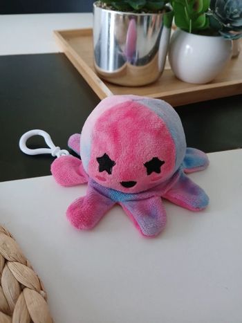 Porte clés peluche pieuvre réversible 🌿🔑