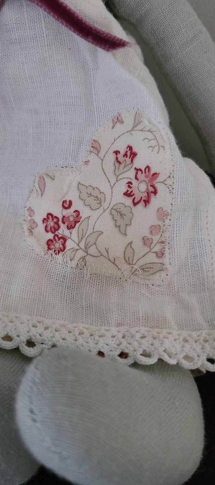 Lapin tissu poupée déco jacinthe : enfants-peluches-doudous par denstyle - photo numéro 4