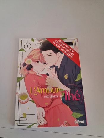 Manga L'amour est dans le thé épreuve non corrigée promotionnel
